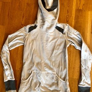 Lululemon Gray Long Sleeve Hooded Running Shirt